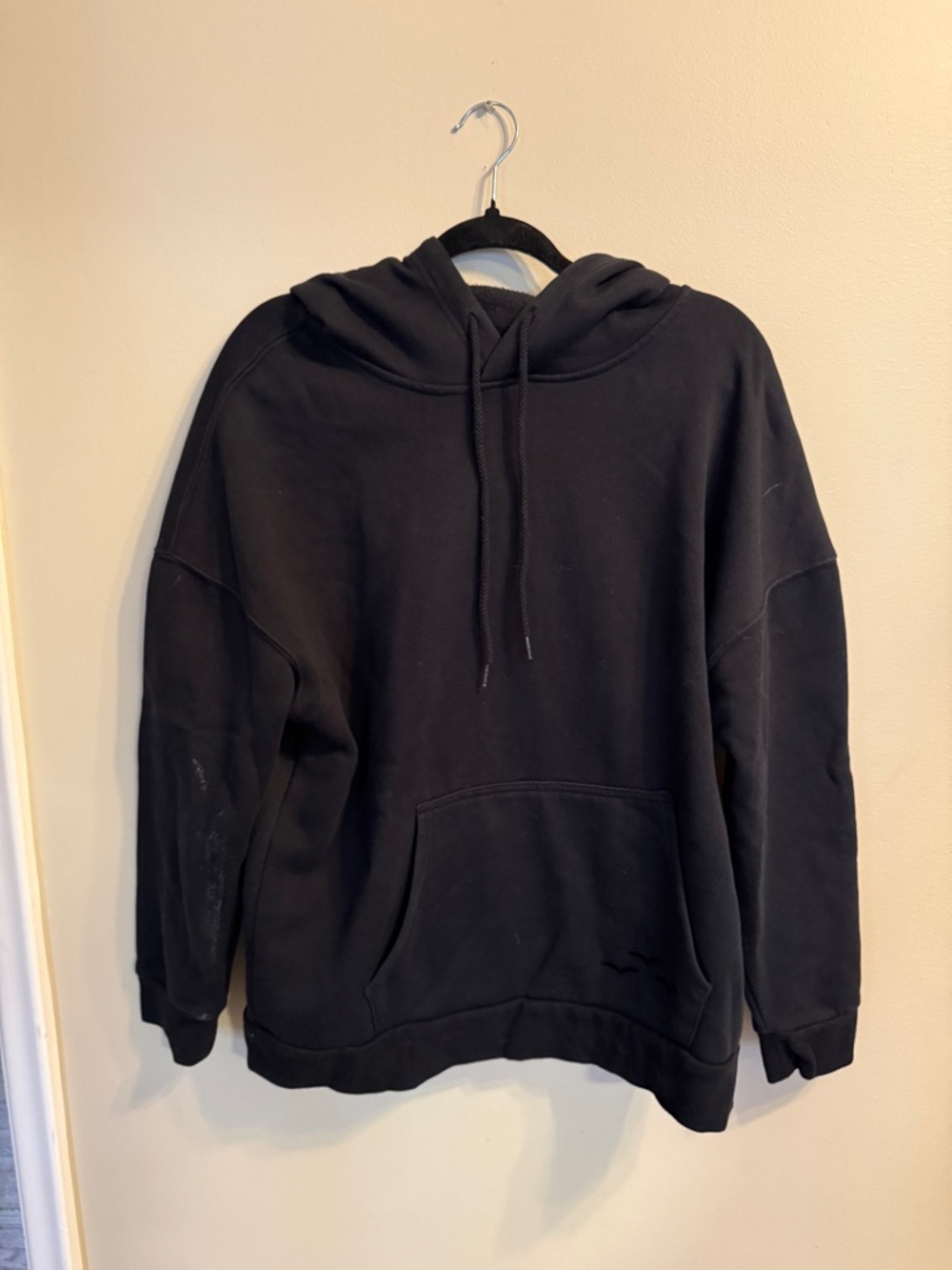 Women's Black Crewneck Hoodie Sweater - Classic Everyday Pullover